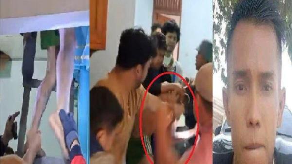 Berikut ini video viral pelaku pembunuhan Nia Kurnia Sari ditangkap, sempat bersembunyi di atap rumah.   Sampai akhirnya tak bisa lagi melarikan diri usai dikepung warga.   Sosok Indra Septriaman alias IS (26), tersangka kasus pembunuhan Nia Kurnia Sari (18) ini lantas diamuk massar.   Ia tak bisa berkutik saat warga menariknya dari atas atap. 