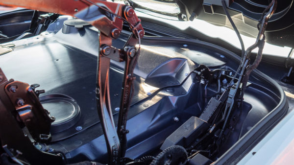 2024 Chevrolet Corvette Stingray Convertible's engine bay exposed