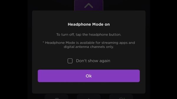 roku app headphone mode