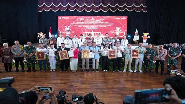 KPU Kota Bogor menetapkan hasil pengundian nomor urut pasangan calon (Paslon) Wali Kota dan Wakil Wali Kota Bogor pada Pemilihan Kepala Daerah (Pilkada) Serentak 2024, Senin (23/9/2024) malam.