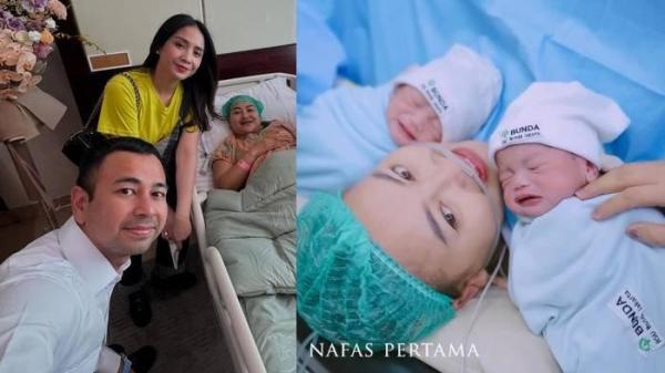 Mpok Alpa melahirkan anak kembarnya di RSU Bunda.