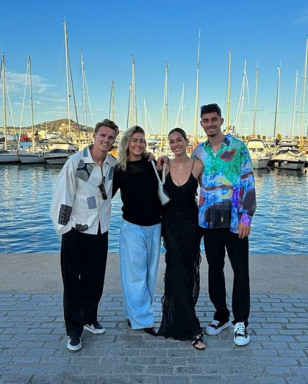 The pair took a holiday together with their respective partners in Ibiza over the summer