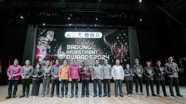 Pelaksanaan Penganugerahan Badung Investment Award 2024 di Balai Budaya Giri Nata Mandala, Puspem Badung, pada Jumat,18 Oktober 2024.