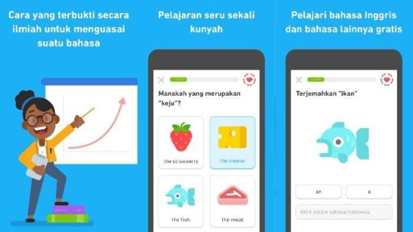 Aplikasi belajar berbahasa asing Duolingo