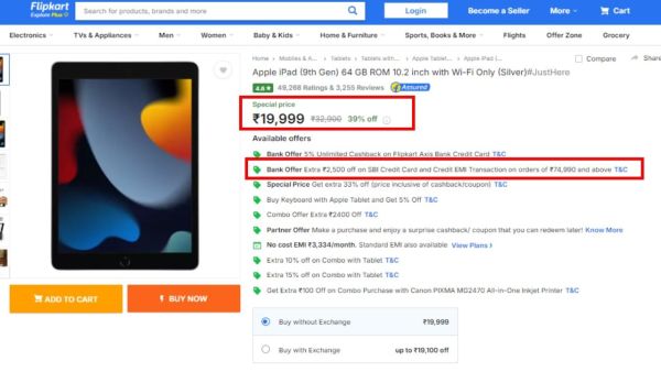 Ipad Flipkart Deal