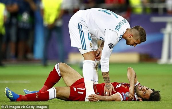 Salah's shoulder injury proved a key moment in the Champions League final back in 2018