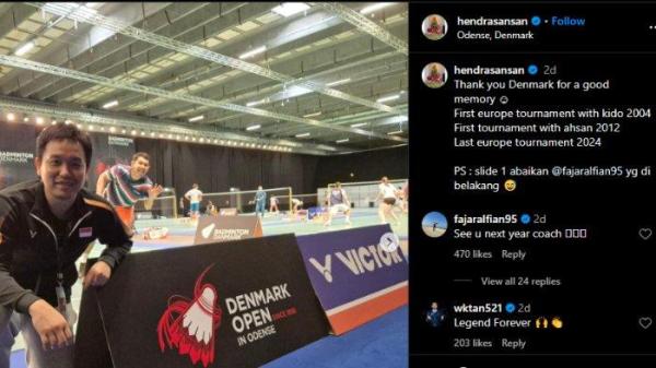 Hendra Setiawan kembali mengungkap sinyal soal pensiun dari dunia bulu tangkis, sebut Denmark Open 2024 sebagai tur Eropa terakhir.