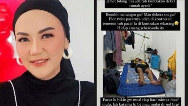 Siti Septi Ariyanti membagikan foto saat Bimo tidur di lantai beralaskan kasur tipis (Instagram @arie_rieyanthie)