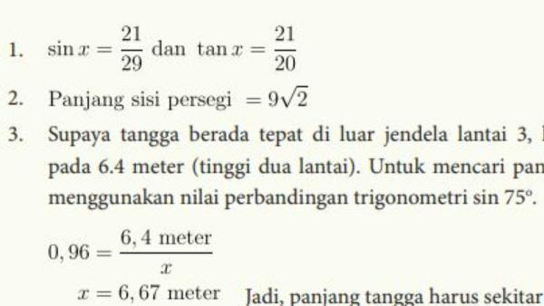 Jawaban untuk Soal Nomor 1,2, dan 3 terdapat pada buku Matematika SMA/SMK Kelas 10 Kurikulum Merdeka.