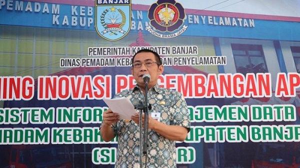 peluncuran aplikasi si Damkar di Pemkab Banjar