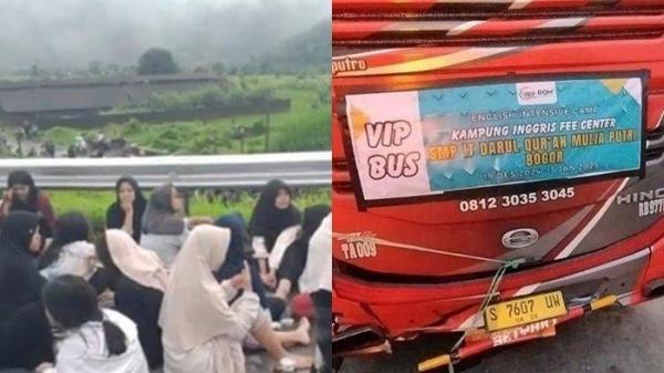 KESAKSIAN Siswa SMP IT Darul Quran Mulia Putri Soal Bus Tabrakan, 4 Tewas di Tol Pandaan Malang