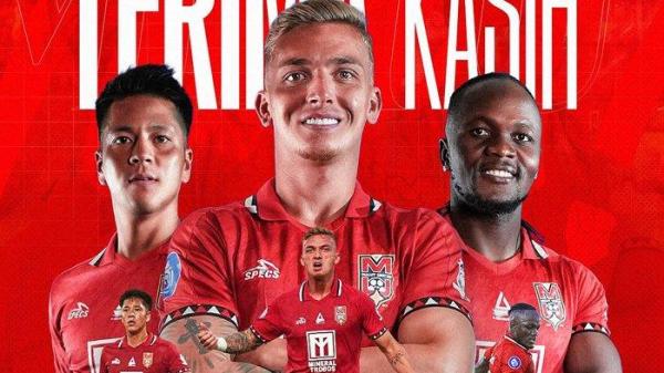 Bursa transfer pemain Liga 1, tim promosi Malut United lepas 3 pemain asingnya, yakni Cassio Scheid, Victor Mansaray, dan Tatsuro Nagamatsu. (Foto: Official Instagram Malut United)