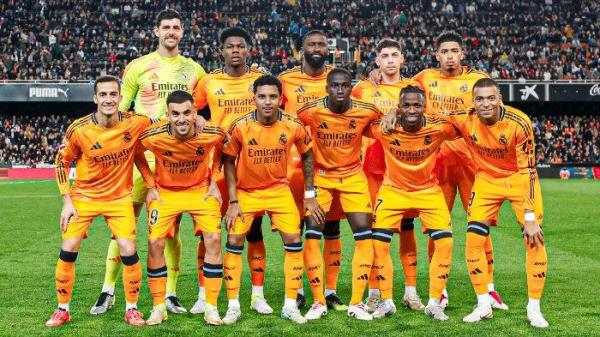 Line-up Real Madrid saat lawan Valencia di Liga Spanyol