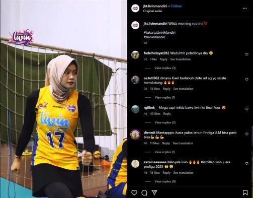 Momen Wilda Siti Nurfadhillah Sugandi berlatih bersama Jakarta Livin Mandiri untuk arungi Proliga 2025.