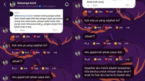 Tangkapan layar unggahan Jennifer Coppen