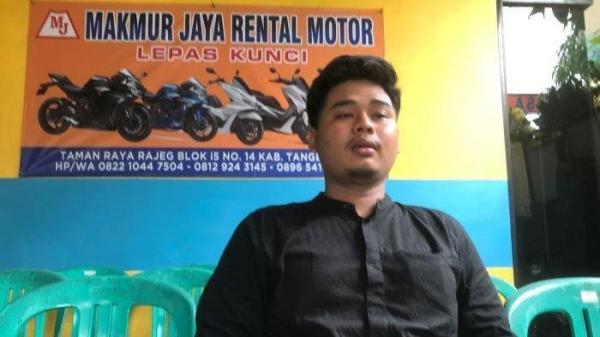 Rizky Agam Syahputra (24), anak bos rental mobil Makmur Jaya yang tewas ditembak oleh oknum prajurit TNI AL di Tangerang, Banten.