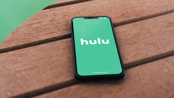 Hulu logo screen on smartphone