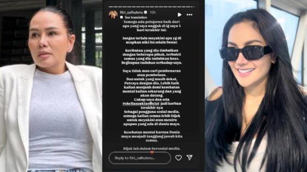 Fitri Salhuteru meminta netizen untuk tak percaya omongan Nikita Mirzani, klaim semua ucapan sang aktris hanyalah hoaks.