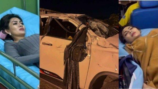 Delia Yasmine mengalami kecelakaan di Tol Jagorawi pada Minggu (5/1/2025) seingatnya mengantuk dan ada mobil lain tampak memepet hingga terguling.