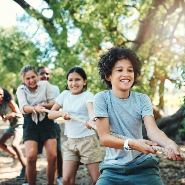 Kids at sleep away camp