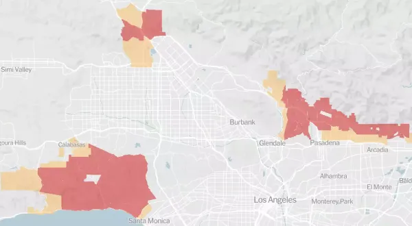 la evacuation zone map