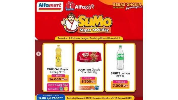 Promo Alfamart Super Monday 6-13 Januari 2025.