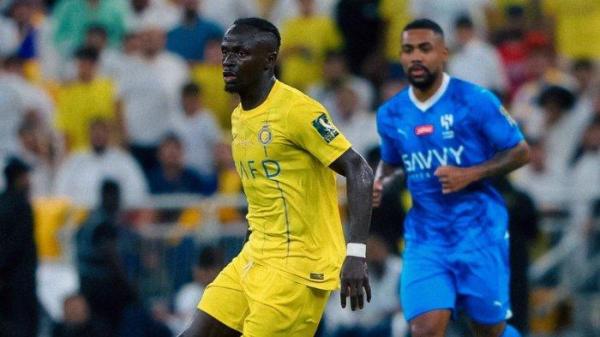 Aksi Sadio Mane (Al Nassr) saat melawan Al Hilal di Kings Cup 2024 pada Sabtu (1/6/2024) dinihari WIB.