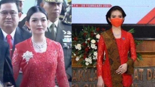 Kolase Tribunnews: Inilah momen Selvi Ananda yang sama-sama kenakan kebaya merah di pelantikan Gibran Rakabuming Raka, saat Wali Kota Solo hingga Wakil Presiden RI. (Tangkap layar YouTube Kompas TV // ISTIMEWA)