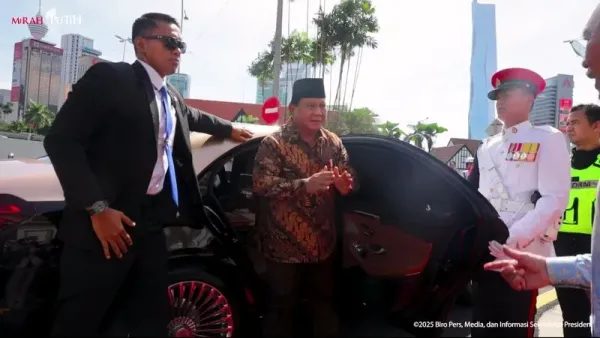 Mercedes-Maybach temani Prabowo wara-wiri di Malaysia