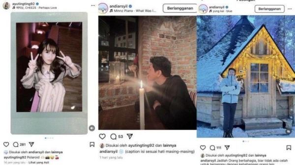 Interaksi Ayu Ting Ting dan Andi Arsyil saling berbalas like postingan Instagram