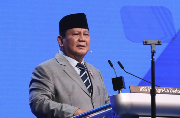 Menhan Prabowo pidato di IISS Shangri-La Dialogue, Singapura, 1 Juni 2024 Foto: Instagram/@prabowo