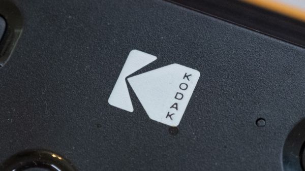 The Kodak logo on a piece of imaging equipment.