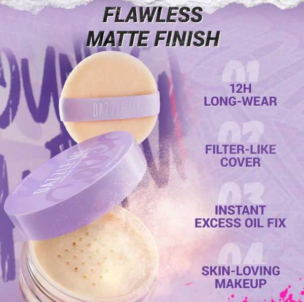 Dazzle Me Better Than Filter Fixed Loose Powder. Sumber: dazzlemecosmetics.com