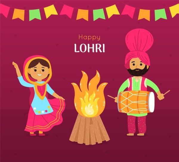 Happy Lohri Good Morning image.