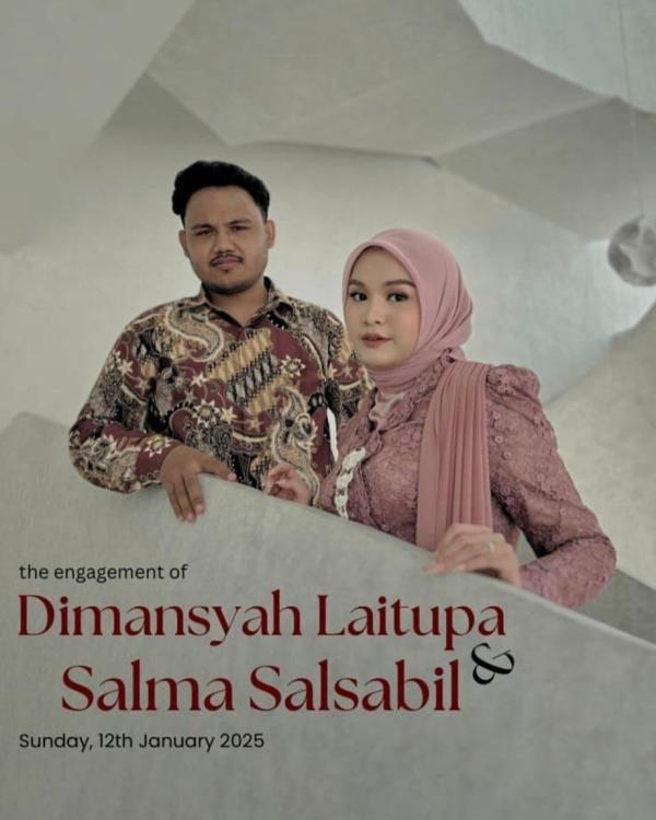 Salma Salsabil dan Dimansyah Laitupa resmi bertunangan