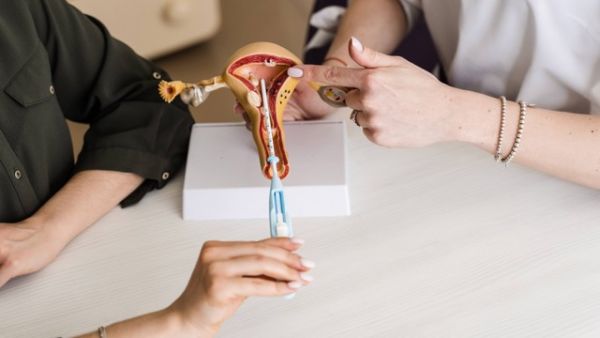 Ilustrasi dokter menjelaskan pemasangan KB IUD. Foto: Rabizo Anatolii/Shutterstock