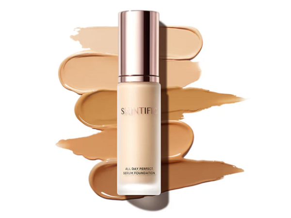 Alas bedak untuk remaja. Foto adalah Skintific All Day Perfect Serum Foundation. Sumber: skintific.com.