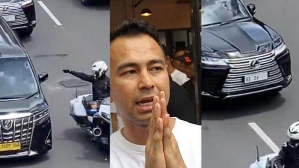 Tangkap layar mobil dinas Raffi Ahmad berpelat nomor RI 36 yang viral