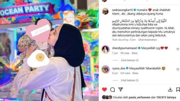 Zaskia Sungkar posting bayi perempuan, diduga adopsi anak