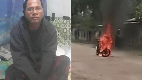 Motor guru honorer, Ahmad Nurdin (50) dibakar siswa AQ (19) di Kabupaten Sumenep, Madura, Jawa Timur, pada Senin (13/1/2025).