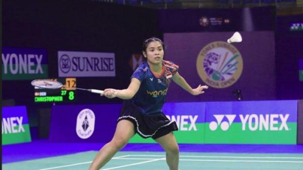 FOTO: Pebulutangkis tunggal putri, Gregoria Mariska Tunjung, di babak 32 besar India Open 2025 (Dok: PBSI)