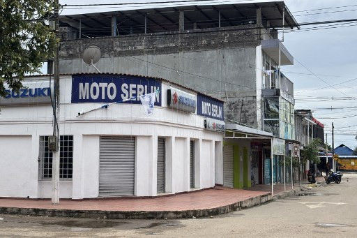 Kawasan Catatumbo yang kini kosong, usai serangan gerilyawan ELN di Santanader Utara, pada Jumat (17/1). Foto: Stringer/AFP