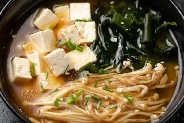 Resep Sup Tofu, Wakame dan Jamur