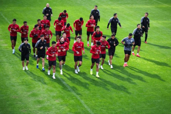 Timnas Indonesia saat pemusatan latihan di Turki. Foto: Dok. PSSI