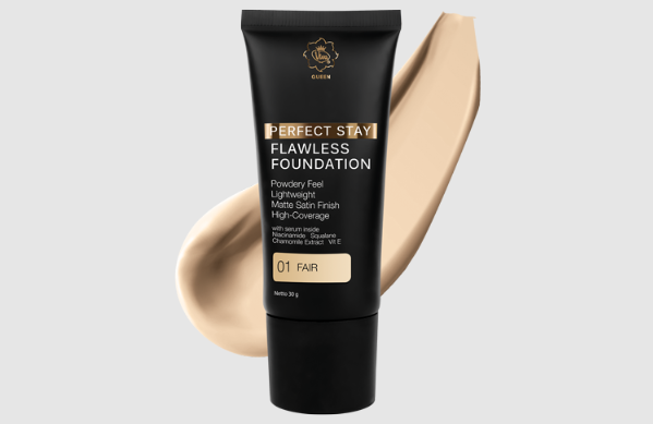 Foundation yang tahan lama dan glowing murah. Foto adalah Viva Queen Perfect Stay Flawless Foundation. Sumber: vivacosmetic.com