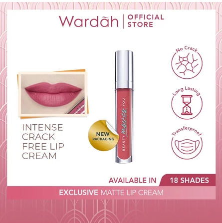 rekomendasi lip cream untuk base ombre. produk adalah Exclusive Lip Cream MY. Sumber: Shopee.co.id/Wardah Official Shop