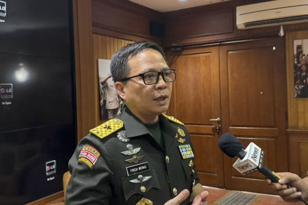 Kepala Biro Humas Setjen Kemhan, Brigjen Frega Wenas, di Kantor Kemhan, Jakarta, Jumat (10/1/2025).  Foto: Luthfi Humam/kumparan