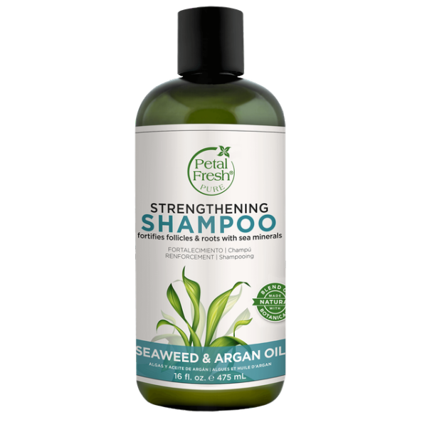 Petal Fresh Pure Strengthening Shampoo Seaweed & Argan Oil. Sumber : Shopee.com