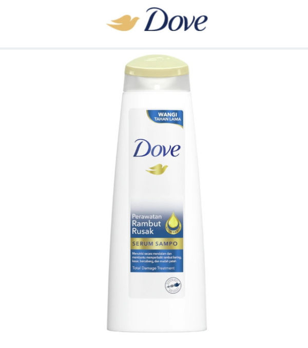 Dove Perawatan Rambut Rusak Serum Shampoo. Sumber: dove.com