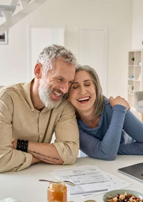 couple smiling